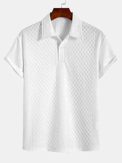 Julian | Rhombus Geometric Jacquard Polo