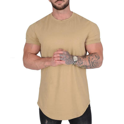 Men's Solid Color Loose Rond Neck Short Sleeve T-Shirt