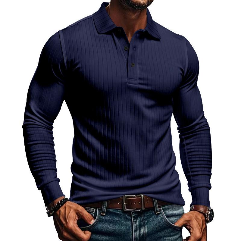 Men's Casal Elastic Long Sleeve POLO Shirt