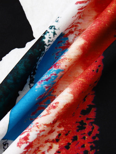 Angelico® | Colorful Brushstroke Print Button Up Shirt