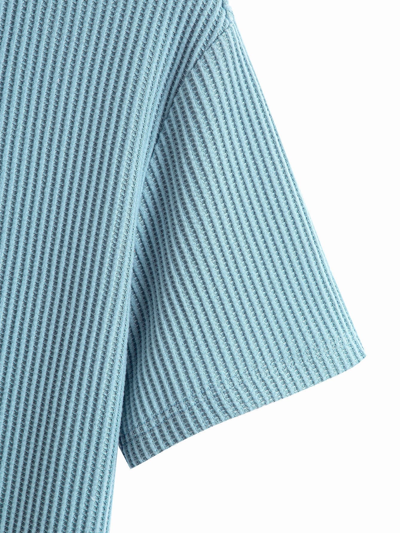 Gene® | Knitted Waffle Arc Hem T-Shirt