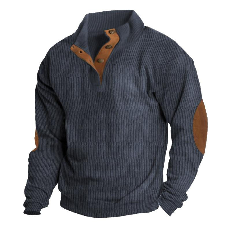 Men's Otdoor Casal Stand Collar Long Sleeve Sweatshirt