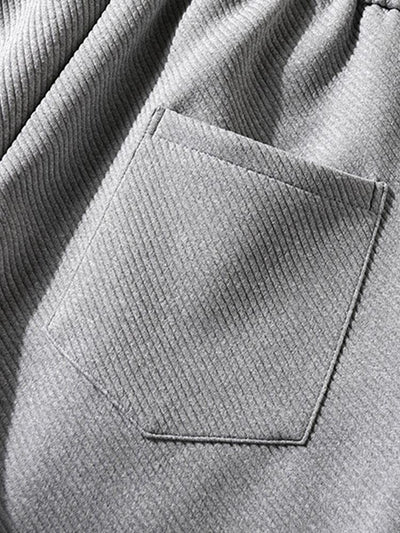 Bahman® | Loose Fit Drawstring Twill Jacquard Shorts