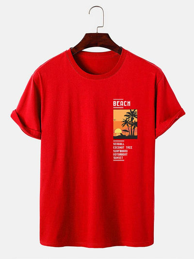 Tomás® | Beach Scenery Slogan Print T-Shirt