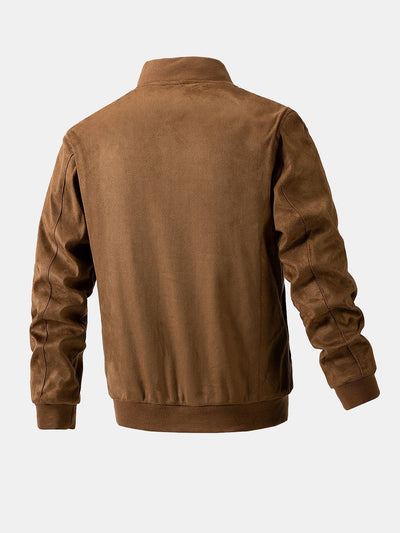 Fletcher | Suede Bomber Jacket With Quilted Liner