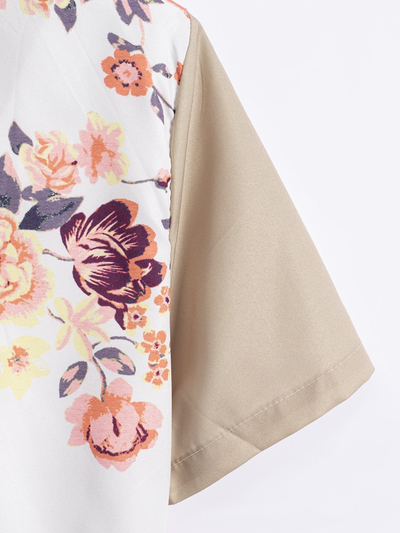 Asuncion® | Floral Patchwork Print Button Up Shirt