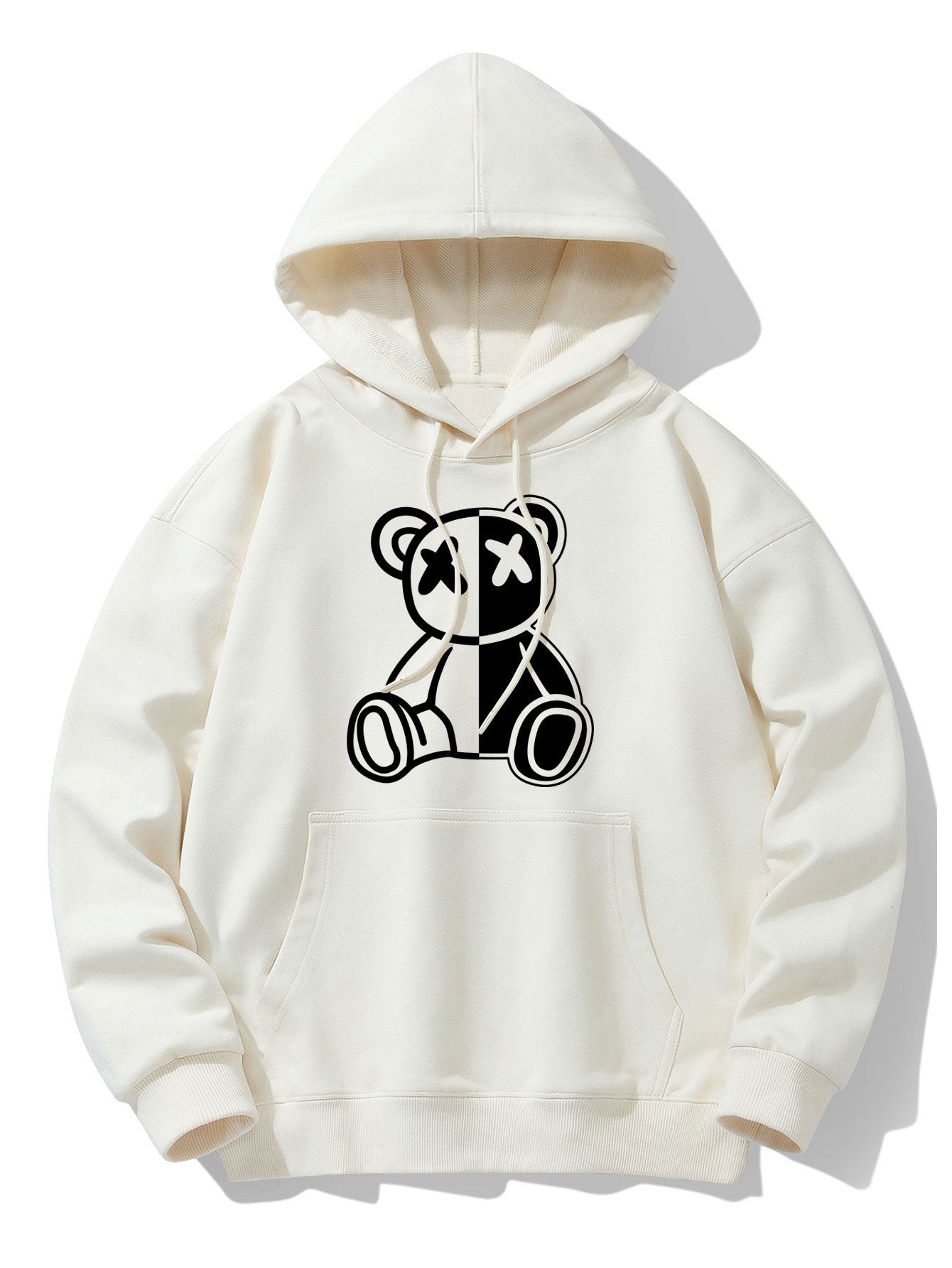 Vicente | Bear Print Drop Shoulder Relaxed Hoodie