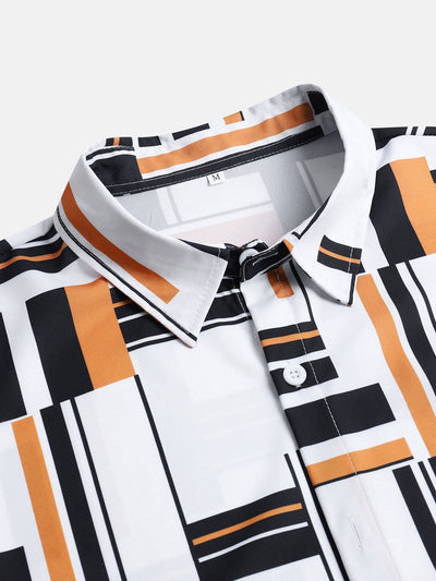 Atilio® | Geometry Print Button Up Shirt