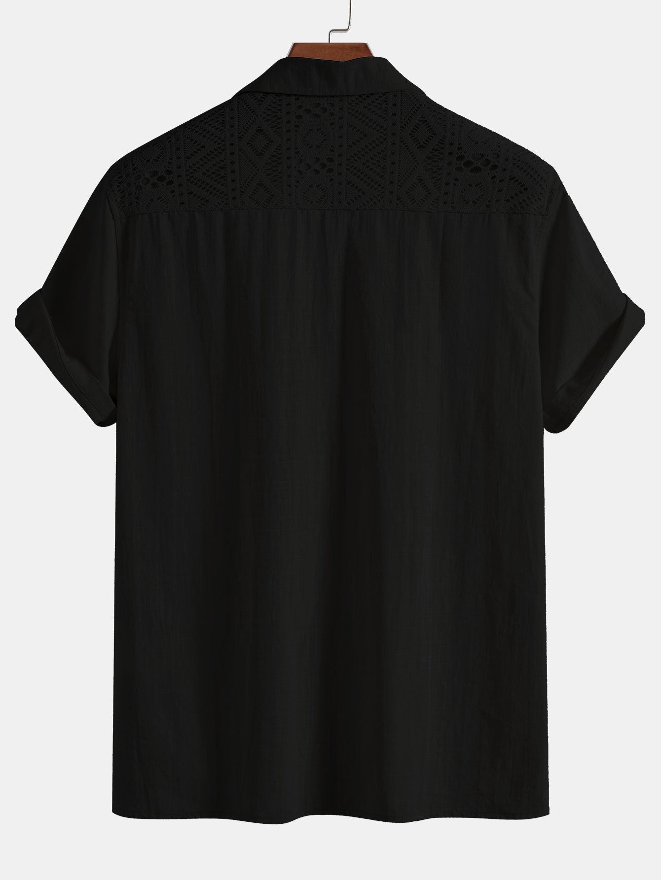 Anakin® | Geometric Textured Patchwork Cuban Shirt