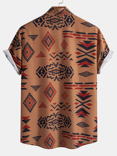 Armon® | Aztec Geometric Print Shirt