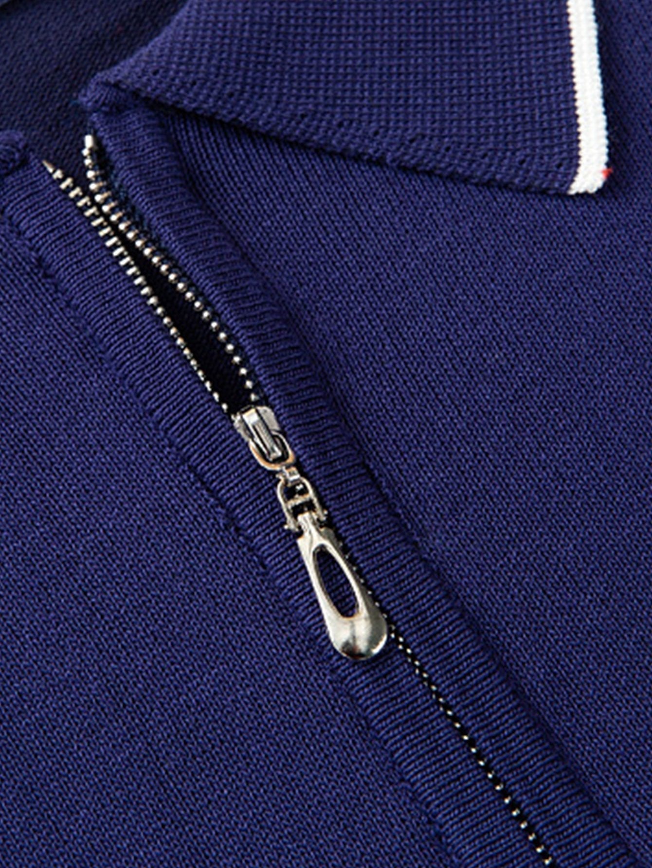 Declan | Solid Zip Sweater Polo