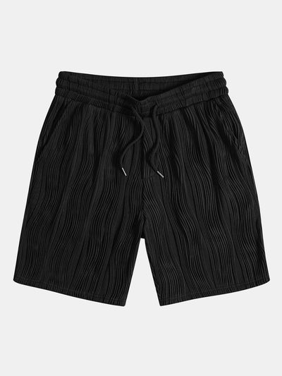 Basilio® | Wave Textured Button Up Shirt & Shorts