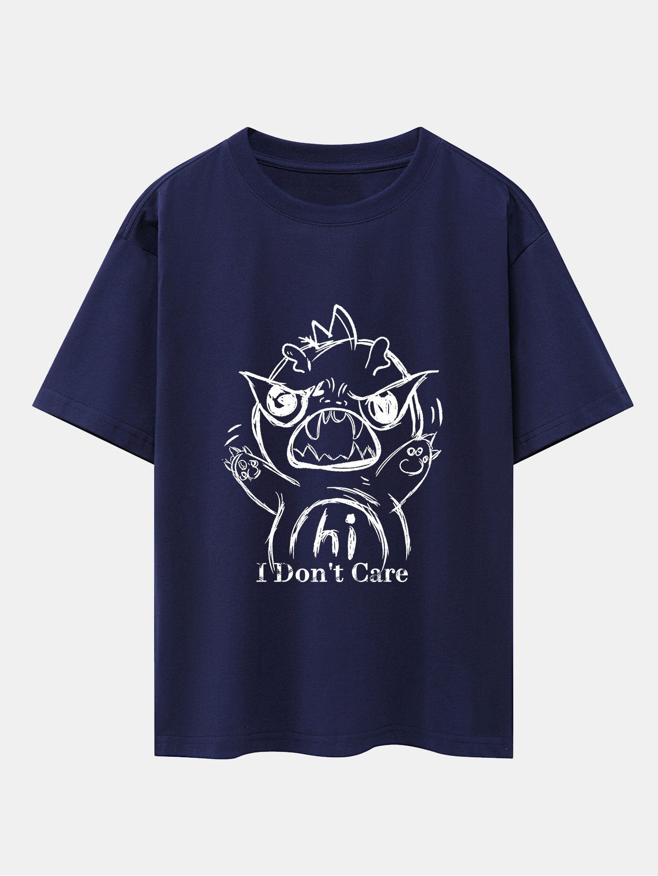 Isaac® | Cartoon Dinosaur Print Drop Shoulder Oversize T-Shirt