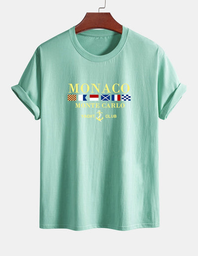 Arnaldo® | Monaco Slogan Print Cotton T-Shirt