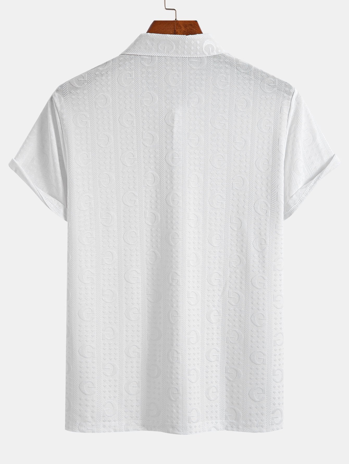 Cornelio® | Short Sleeve Knitted Letter Textured Polo