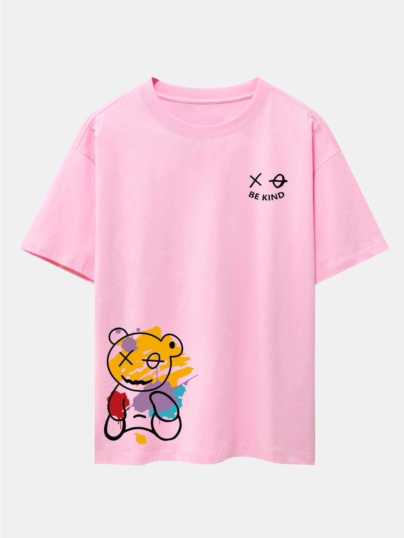 Dillon® | Graffiti Bear Print Drop Shoulder Oversize T-Shirt