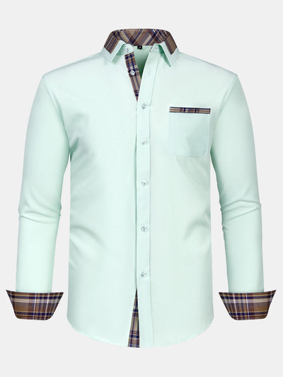 Althair® | Plaid Panel Button Up Shirt