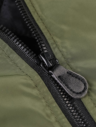 Javier | Quilted Lined Funnel Neck Bomber Jacket