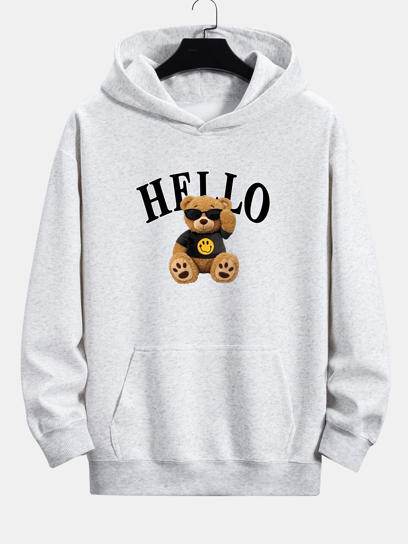 Milo | Hello Sunglasses Bear Print Relax Fit Hoodie