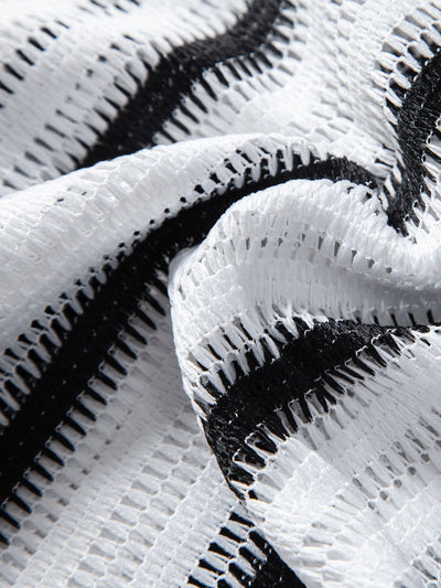 Atef® | Striped Cutout Cuban Shirt