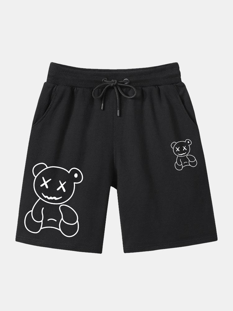 Hermenegildo® | Line Shaped Bear Print Shorts