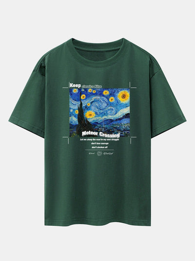 Aegon® | Abstract Painting Print Drop Shoulder Oversize T-Shirt