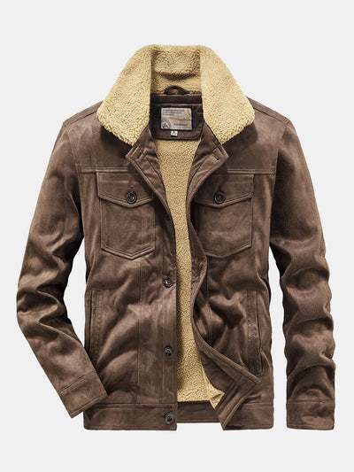 Gustavo | Teddy Lined Faux Suede Jacket