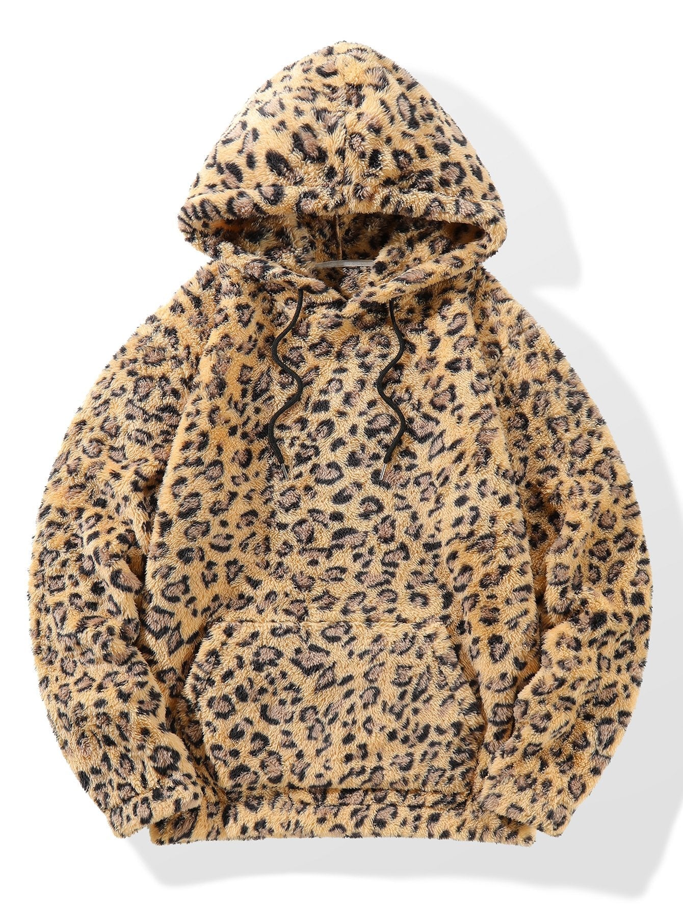 Lamar | Leopard Print Faux Fur Hoodie