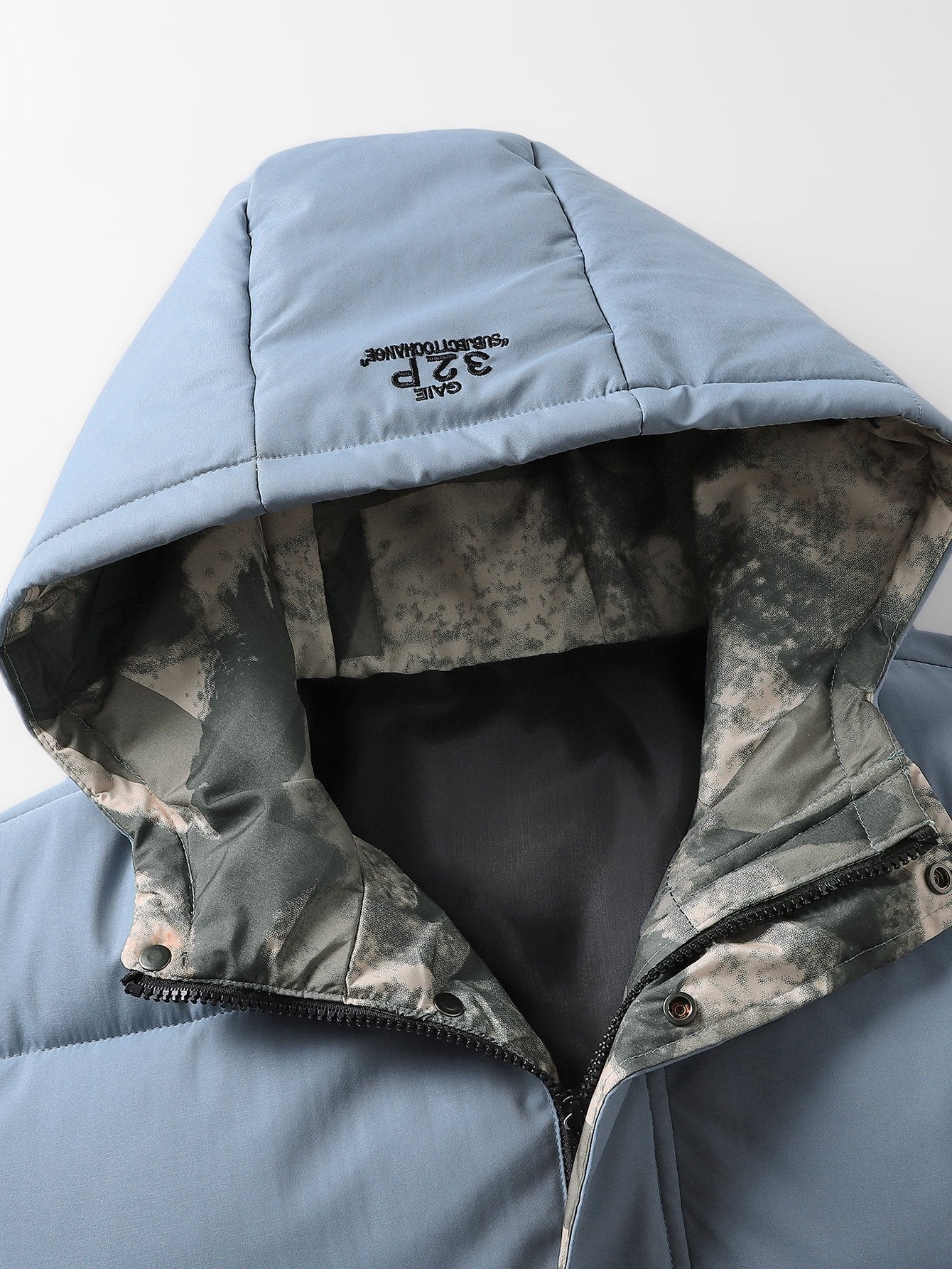 Storm | Camouflage Lined Pockets Hooded Puffer Coat
