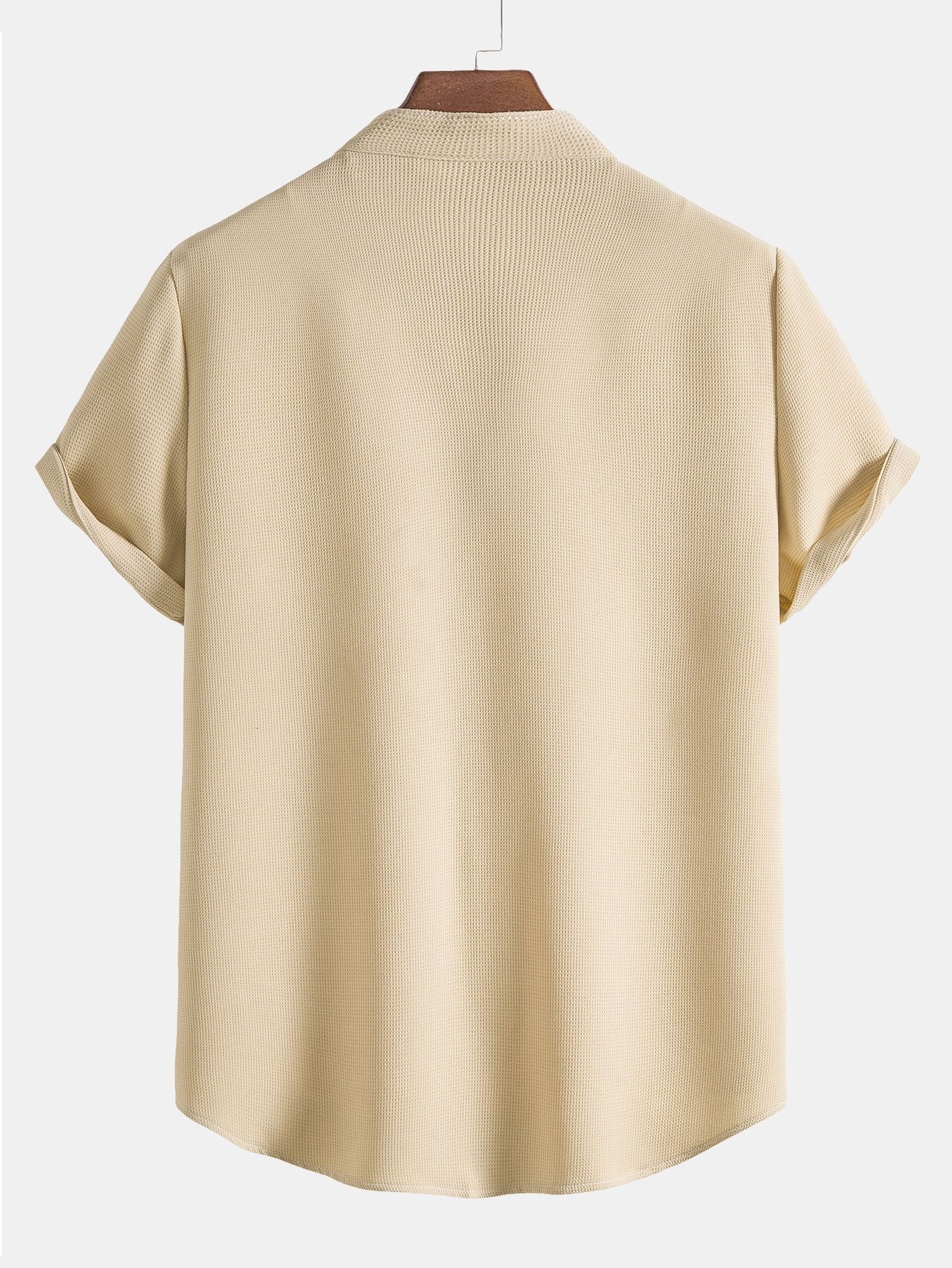 Amel® | Waffle Stand Collar Shirt