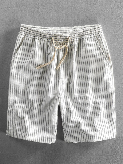 Joaquín® | Cotton Drawstring Striped Shorts