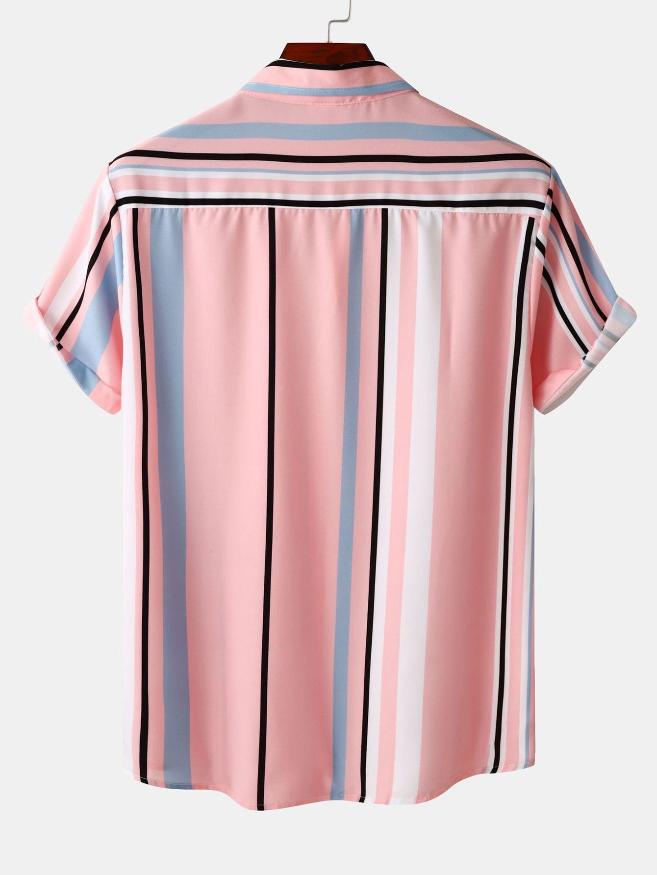 Ambrocio® | Stripe Print Button Up Shirt