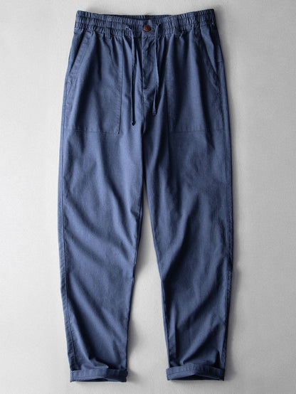 Fabricio® | Straight Leg Linen Cotton Blend Pants