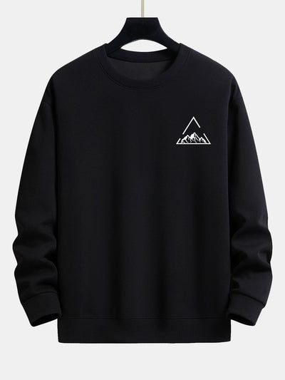 Lars® | Triangle Mountain Print Relax Fit Sweatshirt