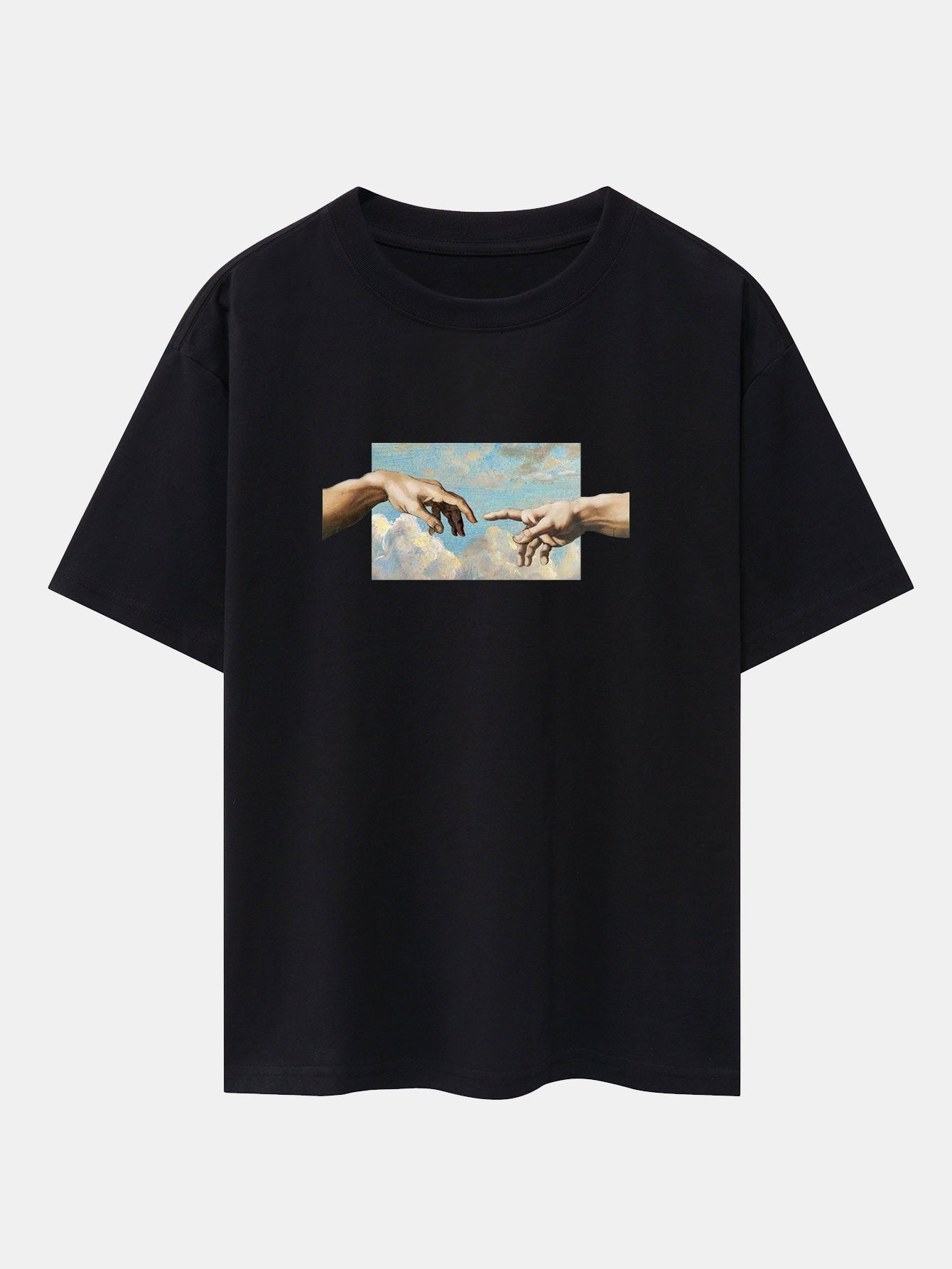 Agostino® | Create Adam Print Heavy Weight Oversize T-Shirt & Corduroy Shorts