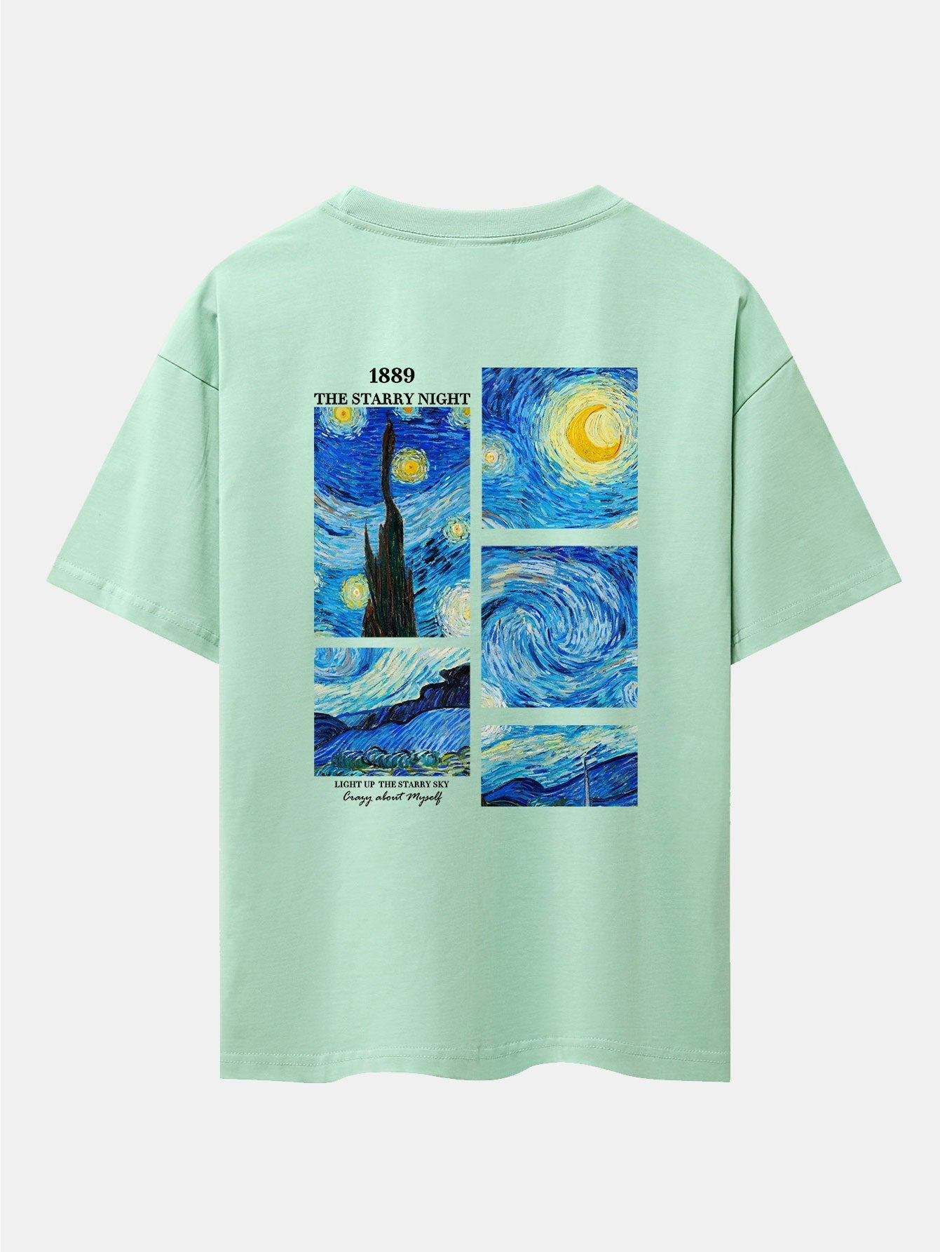 Hugh® | The Starry Night Back Print Drop Shoulder Oversize T-Shirt
