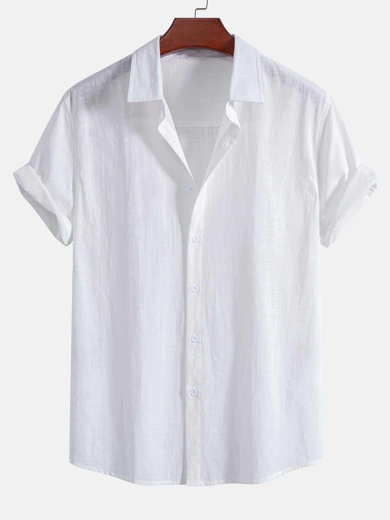 Absalón® | Linen Look Cotton Button Up Shirt