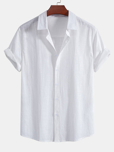 Absalón® | Linen Look Cotton Button Up Shirt