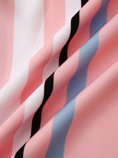 Ambrocio® | Stripe Print Button Up Shirt