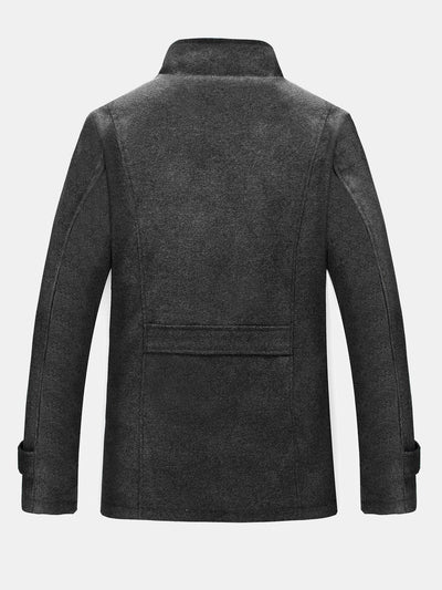 Mateo | Teddy Lined Funnel Neck Wool Look Coat