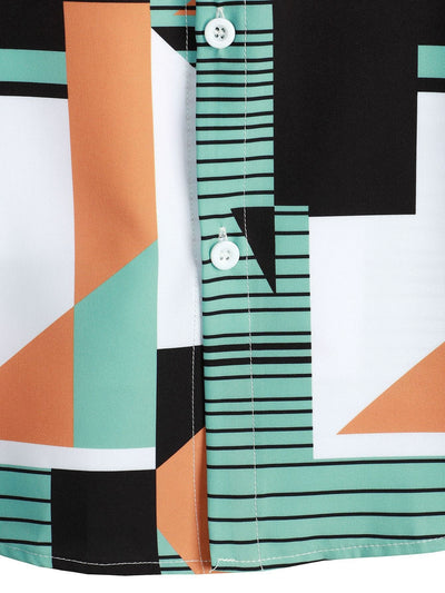 Ari® | Geometric Stripe Print Shirt