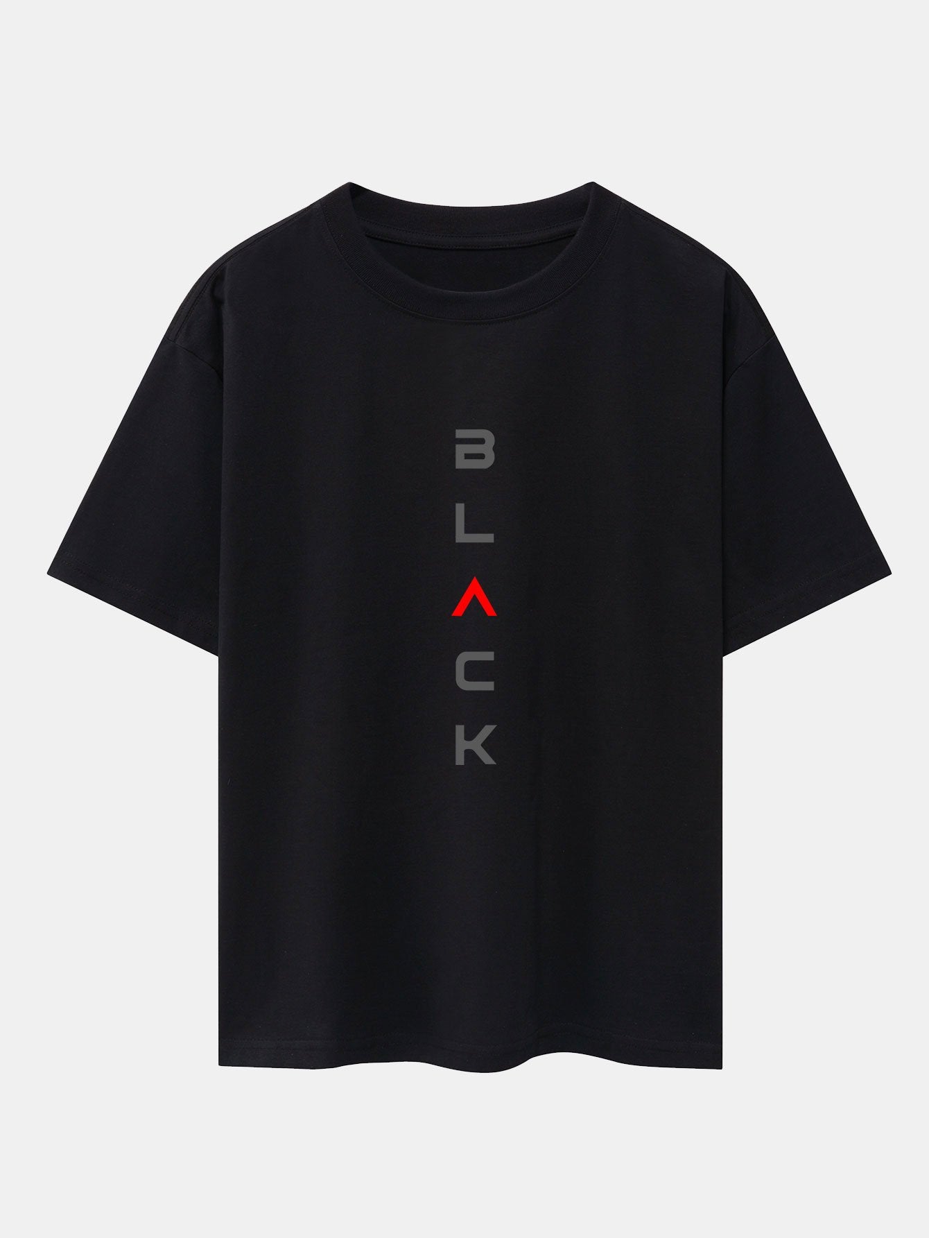 Ángel® | Black Print Drop Shoulder Oversize T-Shirt