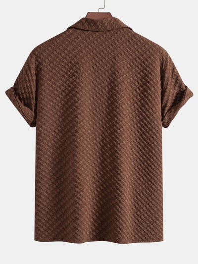 Artzi® | Houndstooth Jacquard Cuban Shirt