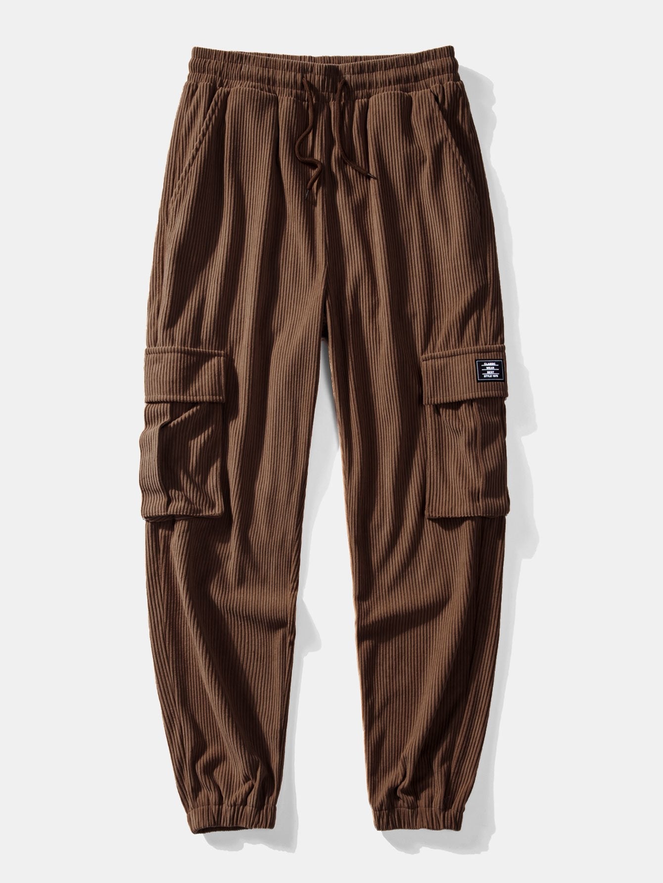 Cristian® | Drawstring Corduroy Cargo Jogger Pants