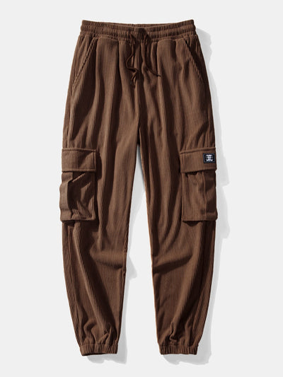 Cristian® | Drawstring Corduroy Cargo Jogger Pants