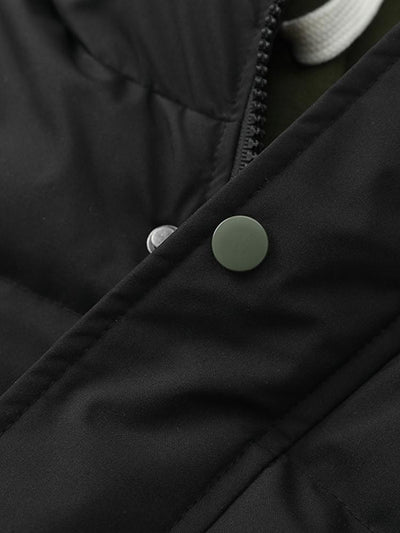 Caspian | Contrast Zip Up Hooded Puffer Coat