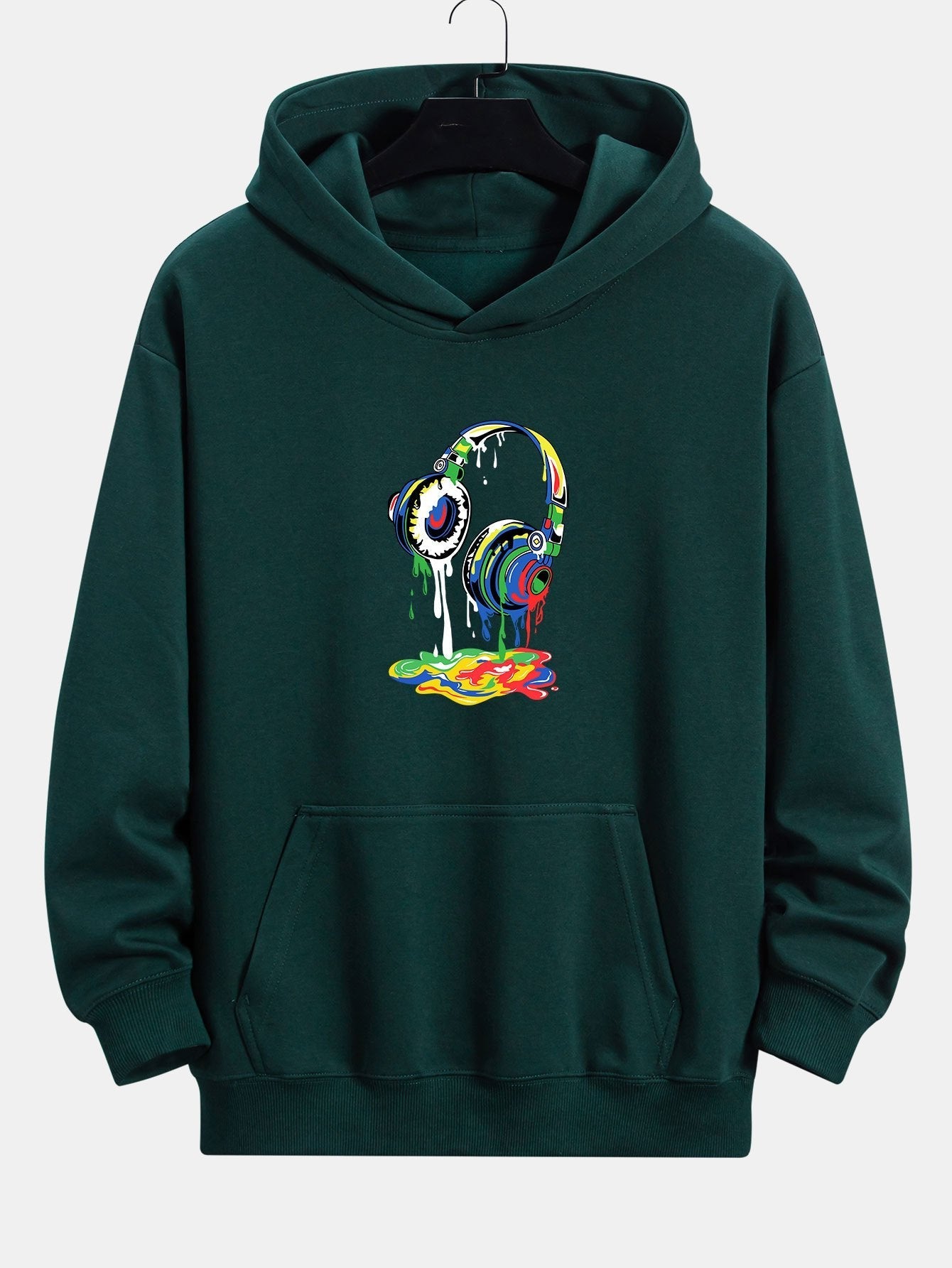 Tyrell | Dissolving Headphones Print Relax Fit Hoodie