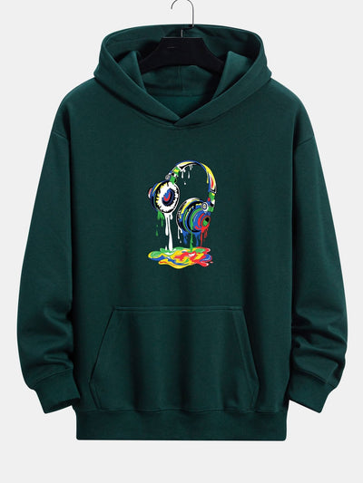 Tyrell | Dissolving Headphones Print Relax Fit Hoodie