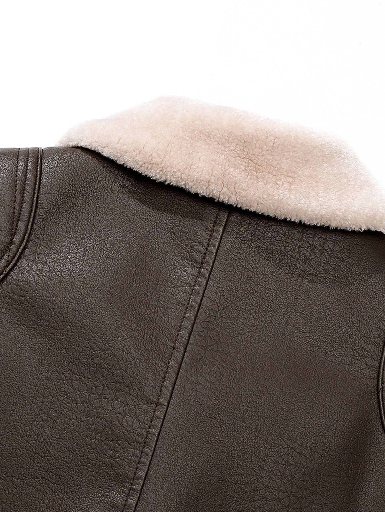 Alfonso | Faux Fur Lined PU Leather Blazer