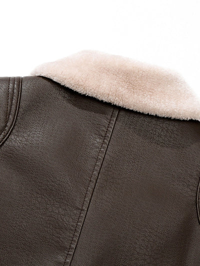 Alfonso | Faux Fur Lined PU Leather Blazer
